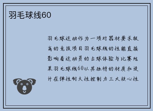 羽毛球线60